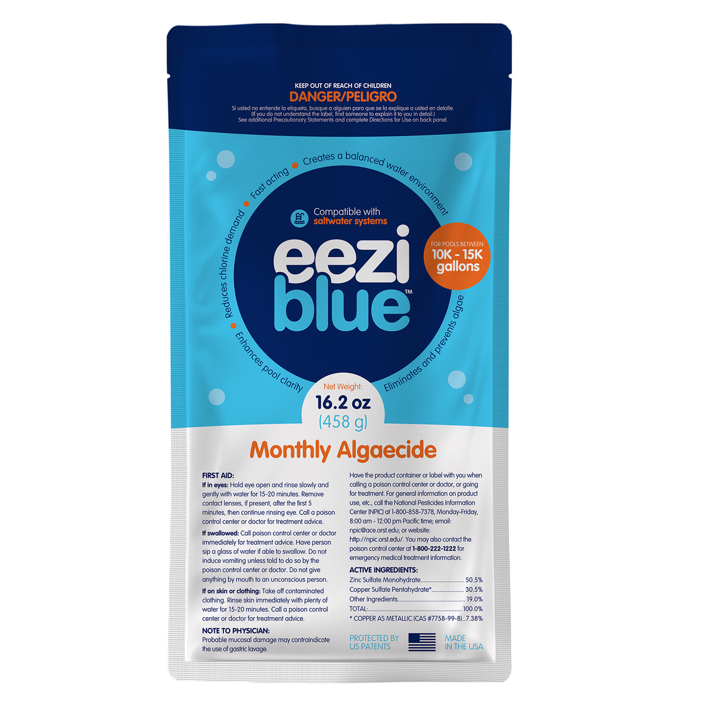 Monthly Algaecide Flat Pouch