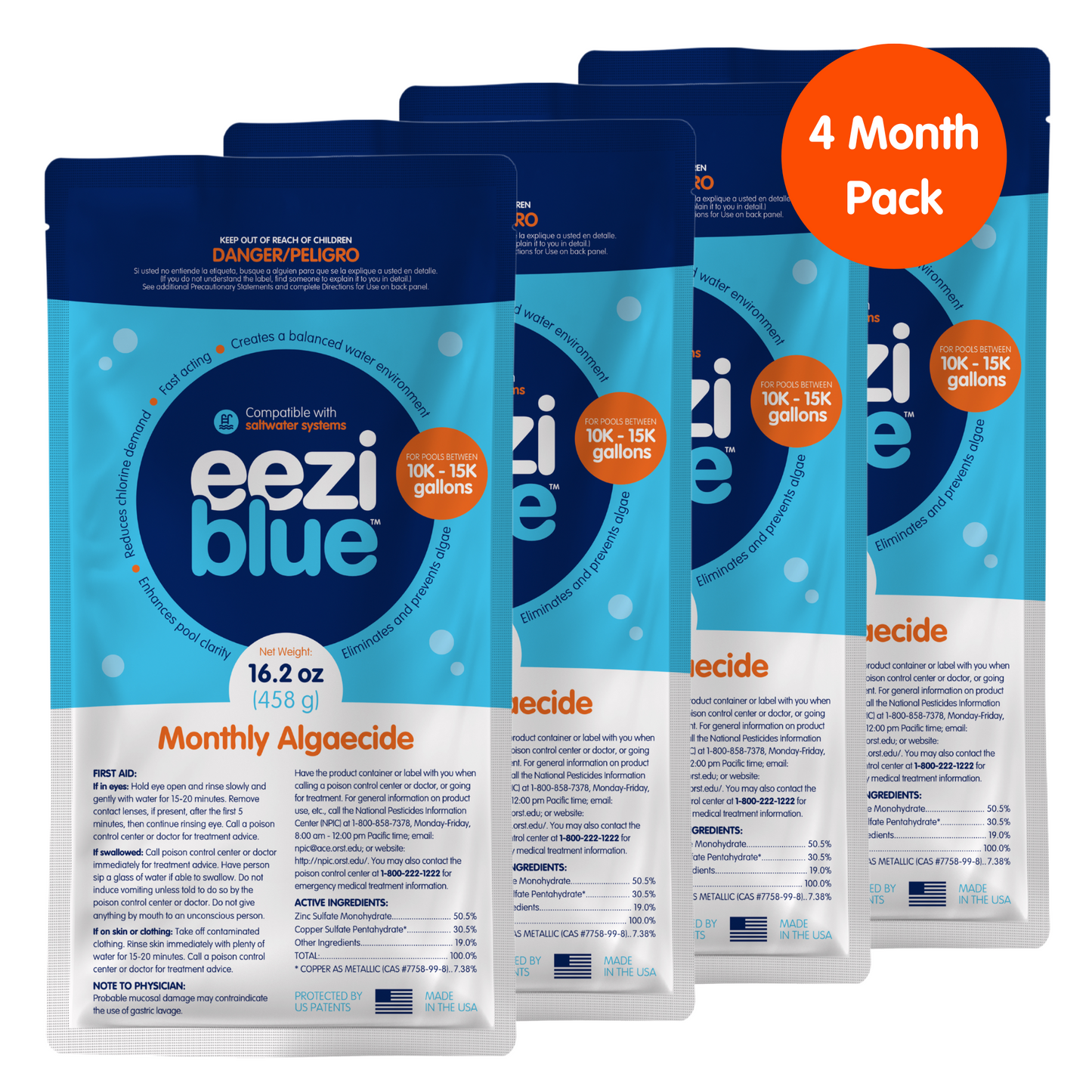 Monthly Algaecide - 4 Month Pack