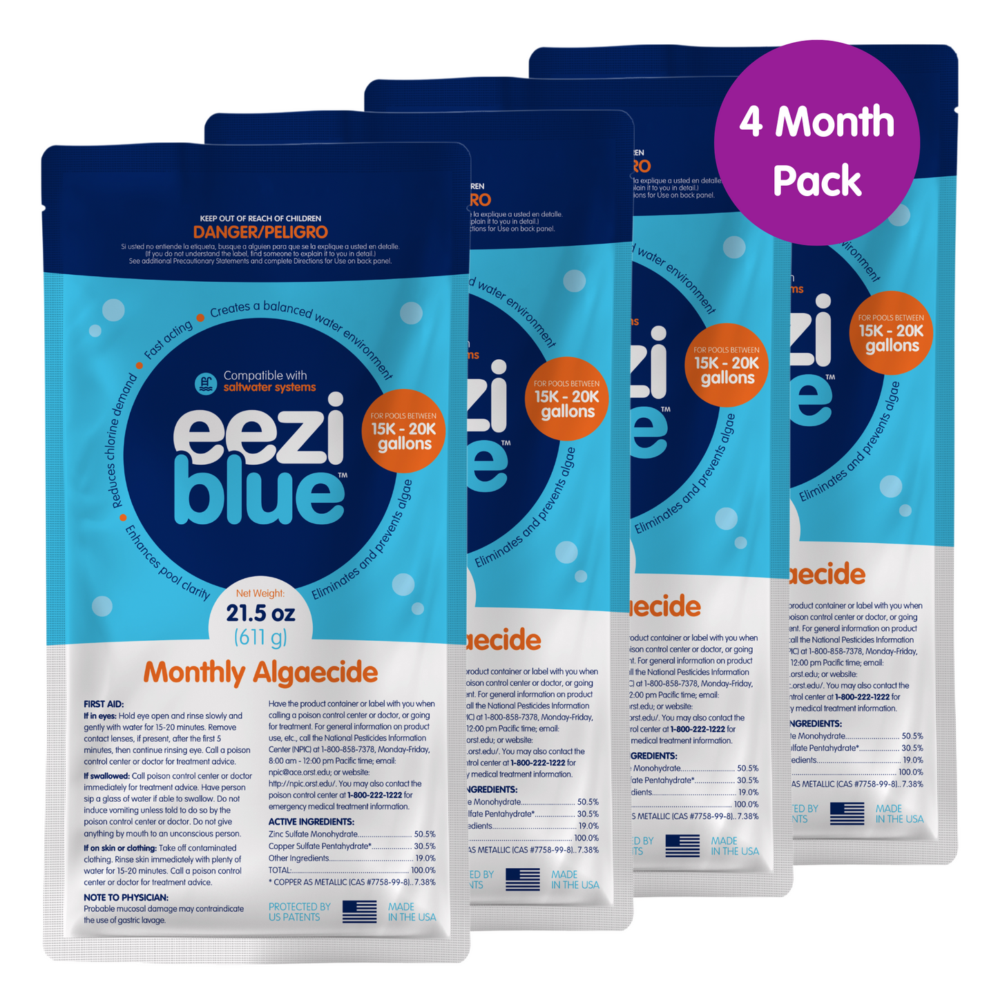 Monthly Algaecide - 4 Month Pack