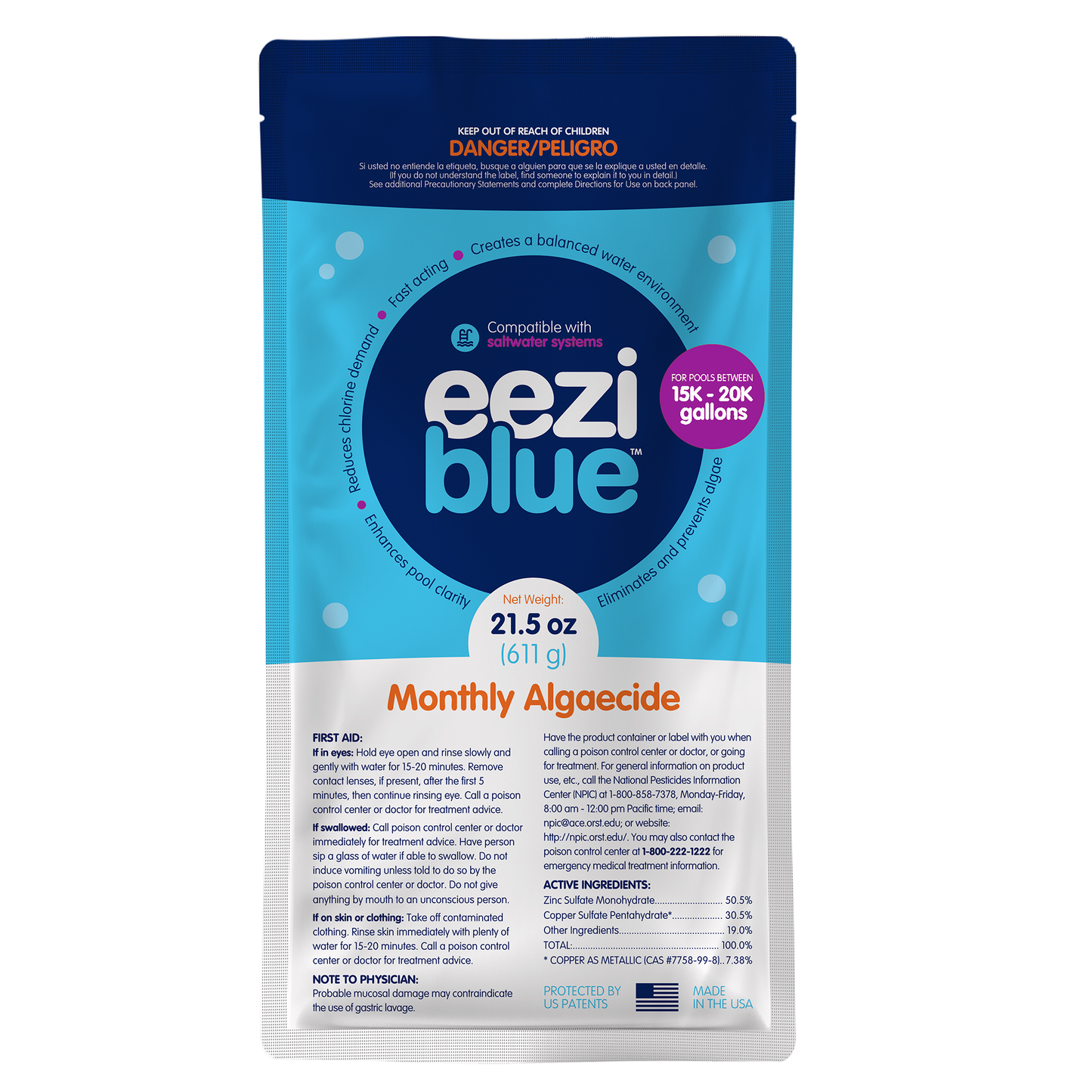 Monthly Algaecide Flat Pouch